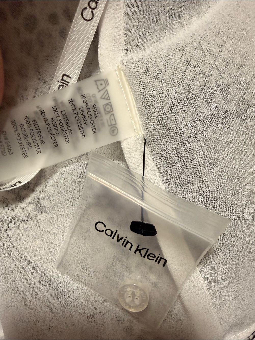 NWT Calvin Klein Snakeskin Print Button Front Blouse XL - Picture 7 of 8